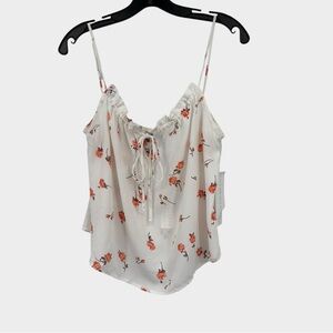 Flynn Skye Lucca Cropped Sleeveless Tank Top in Floral Print Women's Size L NWT